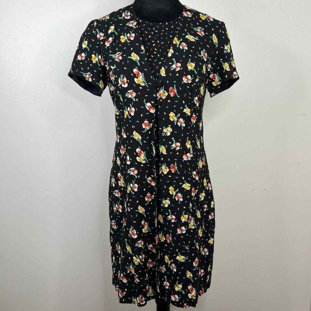 Vintage 90s Jessica‎ Howard Floral Confetti Multi Print Swing Retro Dress